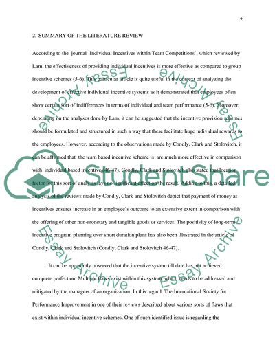 Development Effective Individual Incentive Systems