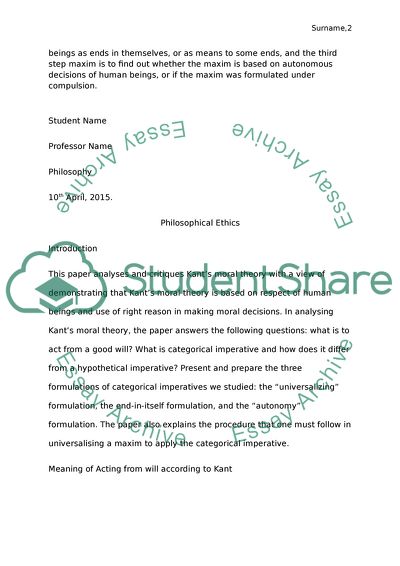 Philosophical Ethics