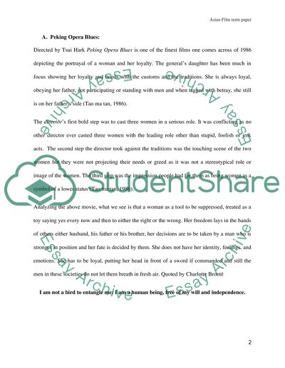 Asian Film term paper