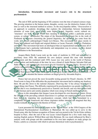 Application of Jacques Lacans Theories