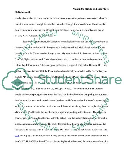 Man in the middle and secrity in multichannel