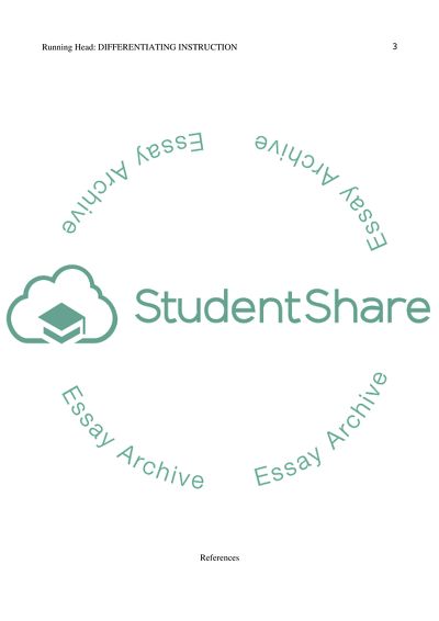 Differentiating Instruction and Why It Is Important- Bring it all Together w8