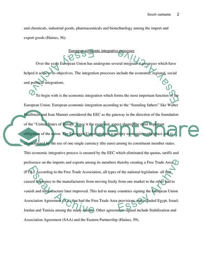 The Expansion of European Integrative Processes