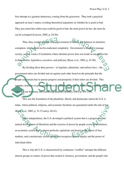 Power Play: The US Case