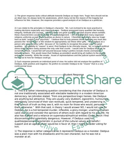 Oedipus -Discussion