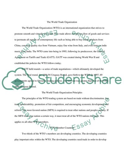 The World Trade Organization