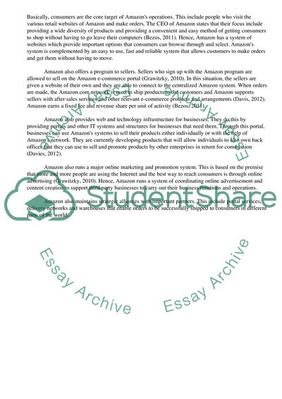 The Role of Technology in the Attainment of Strategic Objectives and Advantage: Amazon.com
