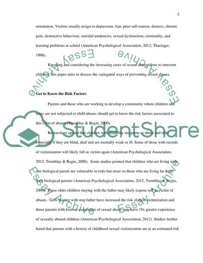 Preventing Child Sexual Abuse