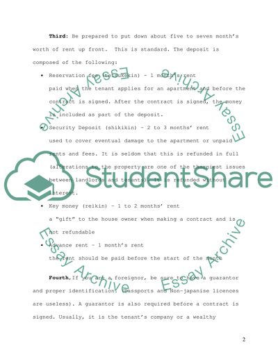 Renting an Apartment in Japan