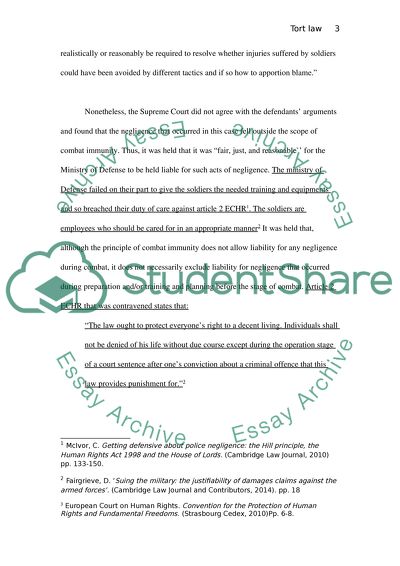 Tort Law and Liability Cases