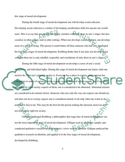 Moral Development by Kohlberg