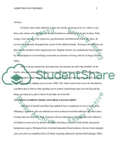 Addiction on Children