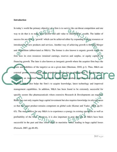 Problems of Merger and Acquisition: Causes of Failures