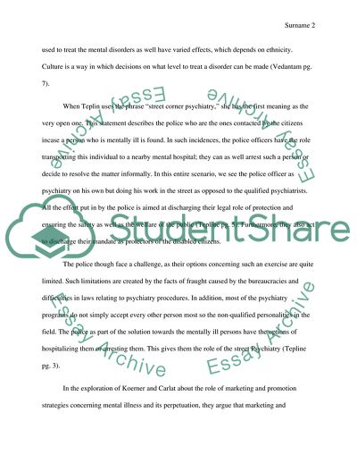 Issues of The Sociology of Mental Health and Illness