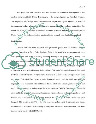 Massive Consumption of Natural Resources in China