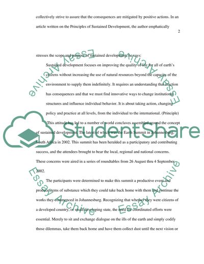 Sustainable Development