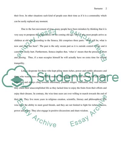 Seneca, On the Shortness of Time