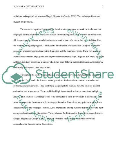 Analysis of Read-only Participants: A Case for Student Communication in Online Classes Article