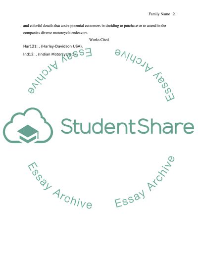 Marketing: Comparative Analysis of Motorcycle Companies