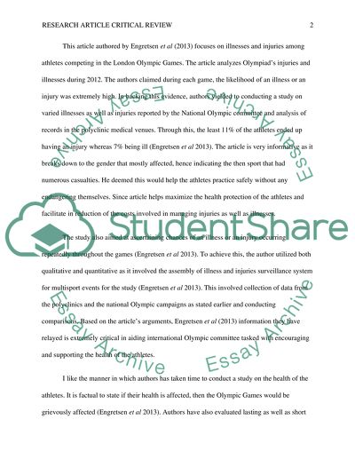 Research Artical Critical Review