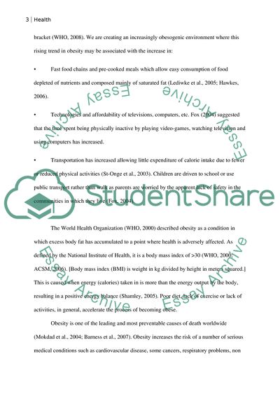 Issue of Obesity in Australia