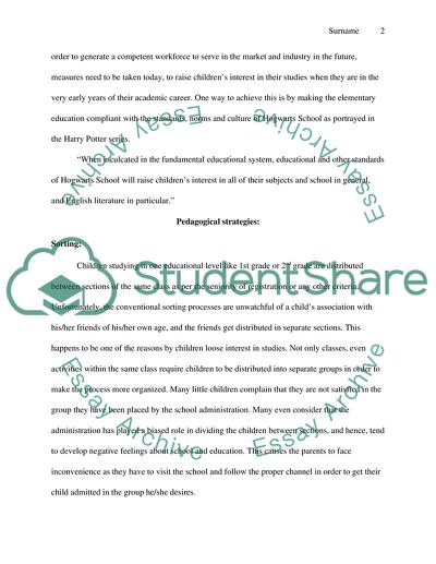 Pedagogical Strategy Using the Harry Potter Books