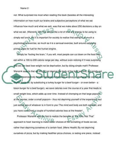 Mindless Eating Why we Eat more than we Think