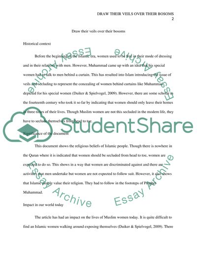 Draw their Veils over Their Bosoms