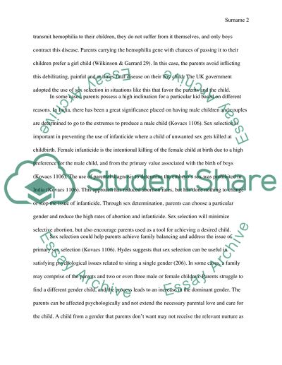 Choosing a Childs Sex Gender: Pros and Cons