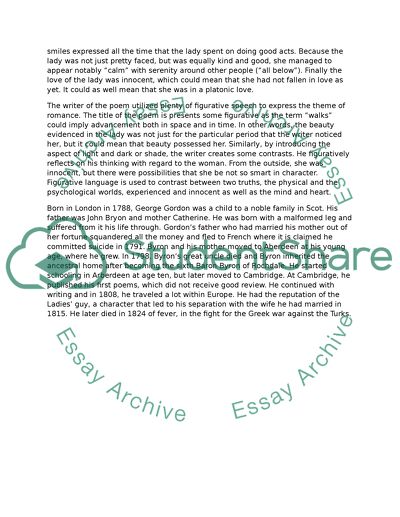 She Walks in Beauty by George Gordon