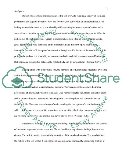 Philosophical Methodologies to the Self