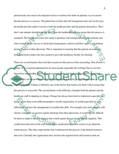 Sustainability of Chronic Condition Self-Management Support Approaches in Your Health Service