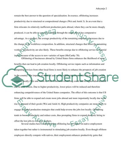 Offshoring Creates More U.S. Jobs Than It Kills