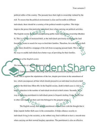 History and Political Science of the English Society