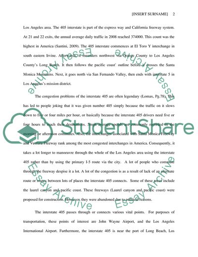 Interstate 405 freeway traffic