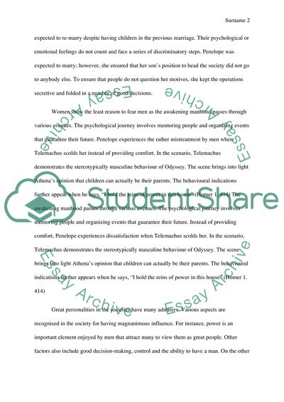 The Position Taken by Men in Society