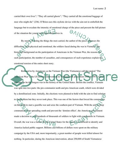 Cultural Context of The Things They Carried by Tim OBrien