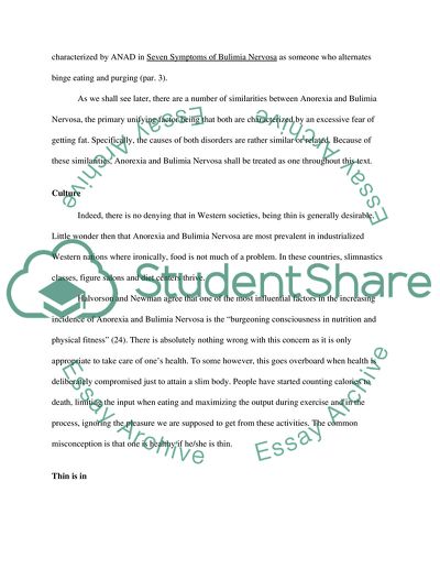 The Pressure to be Thin: Mass Medias Involvement