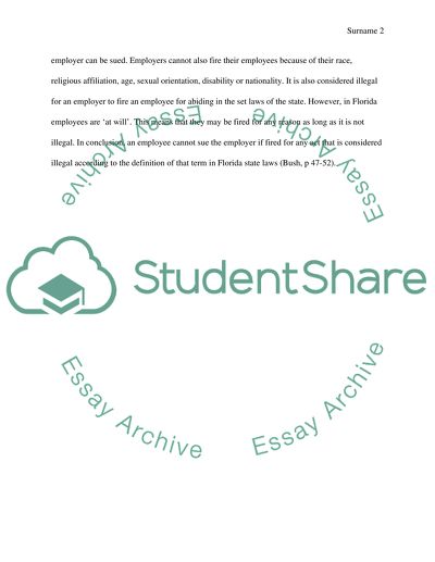 Analysis of Florida Employee Handbook