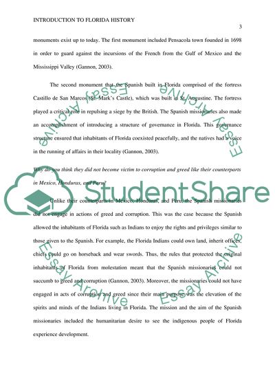Week 2: First Settlers - Assignments- Introduction to Florida History
