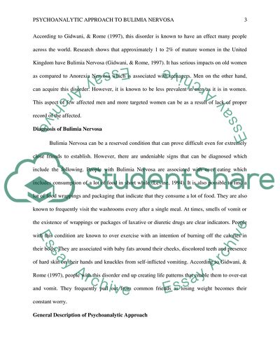 Psychoanalytic Approach to Bulimia Nervosa