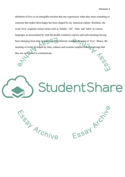 The Definition of Love