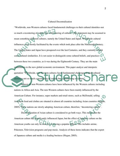 The Cultural Decentralization