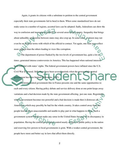 Should We Have a Strong Central Government