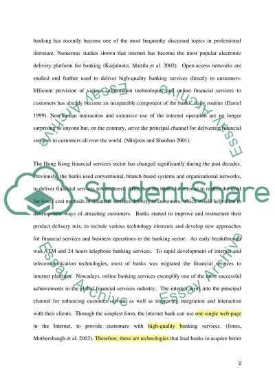 The Internet Banking Services in Hong Kong