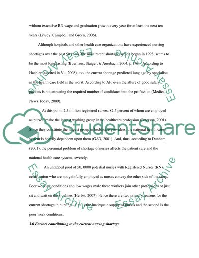 Nursing shortage and current Problem