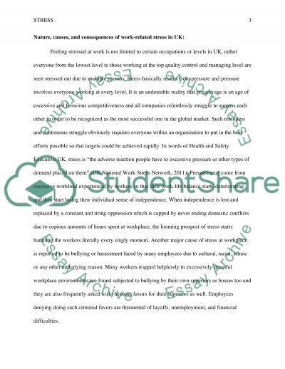 Stress in the workplace essay