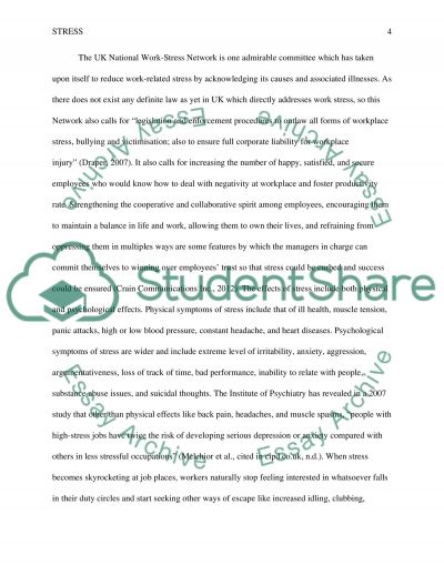 Work related stress essay