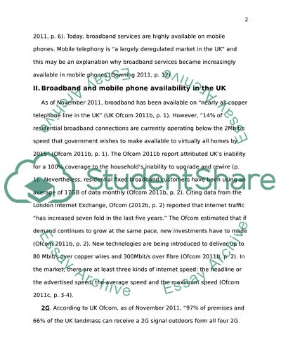 Broadband Market in the UK