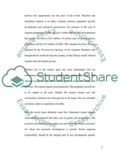 Population Growth in Uganda